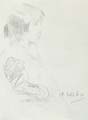 ALESSANDRO MILESI, Profile of a Child, black chalk